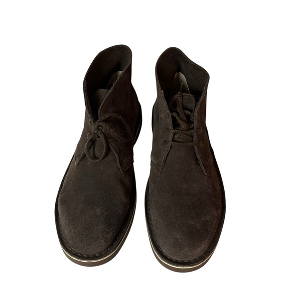 clarks mens bushacre 2 chukka boots Brown Suede Size 10 M - Picture 3 of 9